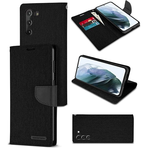 Samsung Galaxy S21 Plus Goospery Canvas Black Case Cover Samsung Galaxy S21 Plus Goospery Canvas Black Case Cover